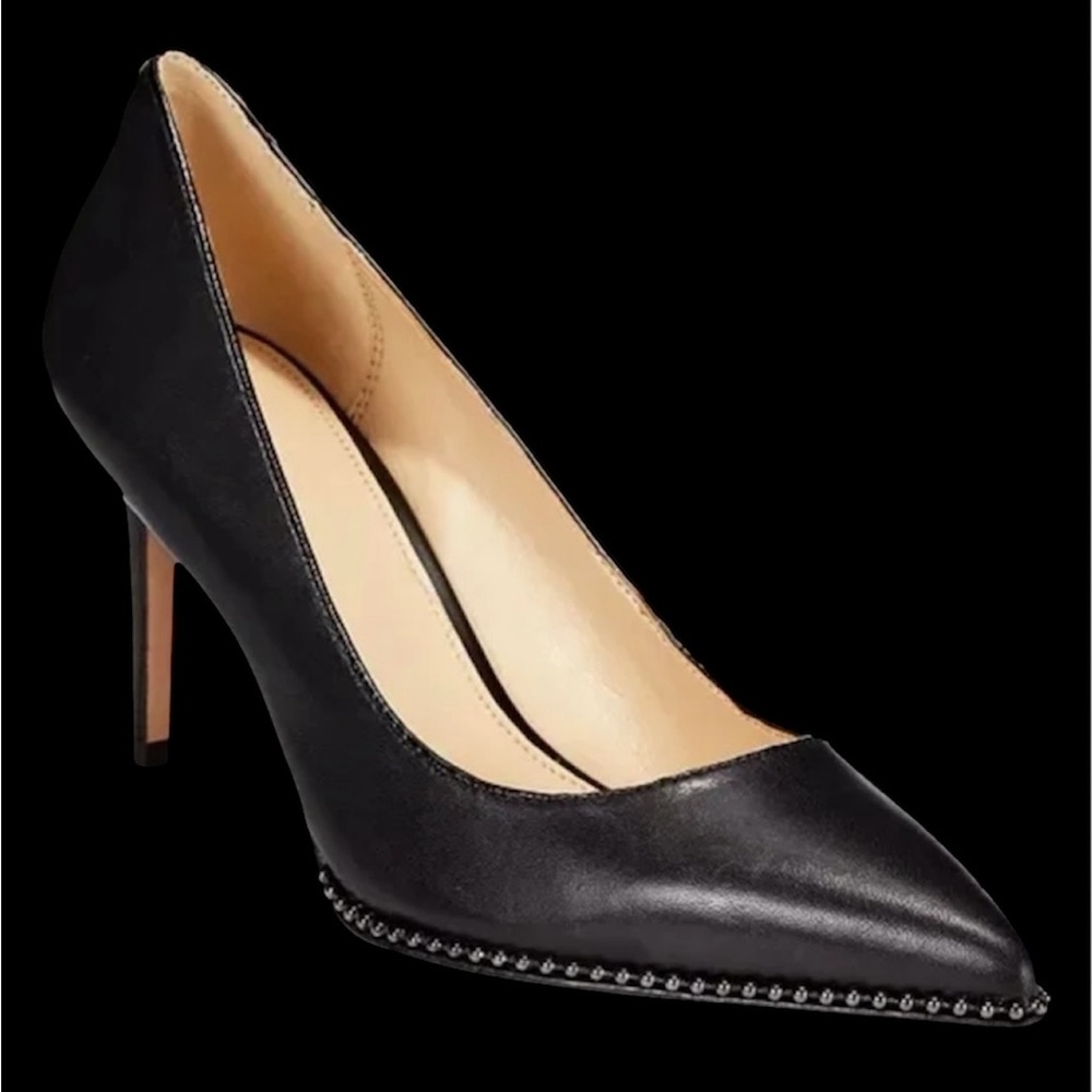 Coach Vonna Matte Box/Calf Black/Black Heels with Elegant Detailing. - Picture 2 of 8